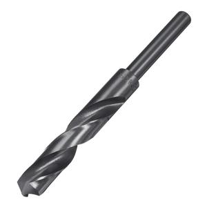 uxcell Reduced Shank Drill Bit 15.5mm Black Nitride Coated with 1/2 Inch Straight Shank, High Speed Steel HSS 9341 Twist Drill Bit for Stainless Steel Alloy Metal Plastic
