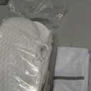 Bath Pillow Bathtub Pillow, Luxury Bath Pillows for Tub Neck and Back Support, Bath Tub Pillow Headrest with Soft 4D Mesh Fabric and Non-Slip Suction Cups, Relaxing Bath Accessories Spa Gifts (White)