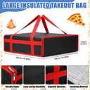 3 Set Insulated Food Delivery Bag Kits 16" X 10" X 13" Insulated Delivery Bag Pizza Warmer Bags Cooler Drink Carrier Hot/Cold Transport for Travel Car Catering