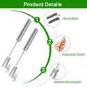 2pcs Stainless Steel Corn Cob Stripper Tool, 2025 Pro Long Handle Corn Peeler for Corn on the Cob Stripper Tool, Corn Stripper for Corn on the Cob Peelers for Kitchen Restaurant Chefs Dining