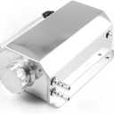 Dyno Racing Universal 2L Alloy Engine Oil Fuel Gas Catch Can Breather Tank Bottle Coolant Radiator Overflow Tank (Silver)