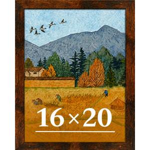 16x20 Picture Frame for Wall Display, 16x20 Brown Picture Frame with Shatter Resistant Plexiglass, Stable and Sturdy 16 x 20 Poster Frame for Wall Display, Handpicked Gift Collection, 1 Pack