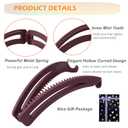 2 x 6 Pieces Banana Hair Clips for Women,Cute Banana Clip for Thin Fine Thick hair,Non Slip Banana Claw Clips (Black,Brown,Cream,Orange,Navy,Carmine)