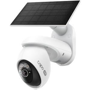 Tapo 4K Outdoor Pan/Tilt Wireless Security Camera - Battery with Solar Charging, 360 Motion Track, 24/7 Capture, Person/Vehicle Detection, Subscription-Free Local Storage or Optional Cloud, C660 KIT