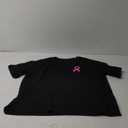 Womens Breast Cancer Awareness T Shirts Cute Love Heart Ribbon Graphic Print Tee Inspirational Short Sleeve Tops 2XL