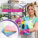Swedish Dishcloths  Eco-Friendly Reusable Kitchen Towels  10 Pack Cleaning Cloths for Dishes, Counters & Surfaces  Super Absorbent, Compostable, Zero-Waste Alternative (Yellow)