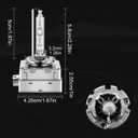 WinPower D1S Xenon HID Headlight Bulb, 6000K Cool White 35W Metal Stents Base High Low Beam Replacement Lights, Pack of 2
