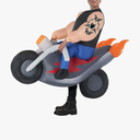 Morph Inflatable Biker Costume, Inflatable Motorcycle Costume, Blow Up Motorbike Rideable Inflatable Costume Adult