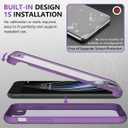 Miracase Crossbody Phone Lanyard Cases, Clip and Go Strap for iPhone SE, Adjustable Crossbody Cell Belt with Zippered Pouch, Neck Shoulder Cell Lanyard for Women, Purple