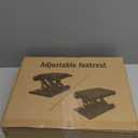 Scalebeard Foot Rest for Under Desk at Work, Height Adjustable Infinite Angle Ergonomic Foldable Footrest for Office, Gaming, Computer, Removable Pad Desk Foot Stool with Massage Beads, for All Seasons (Extra Large, Black)