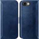 OCASE Compatible with iPhone 16e Wallet Case, PU Leather Flip Folio Case with Card Holders RFID Blocking Kickstand [Shockproof TPU Inner Shell] Phone Cover 6.1 Inch 2025, Retro Blue