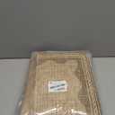 GarveeHome 2x6 Runner Rug for Hallway Washable Kitchen Rugs Non Slip Solid Tan Jute Digital Printing Modern Soft Low-Pile Scalloped Indoor Carpet for Entryway Laundry Room Floor Mats