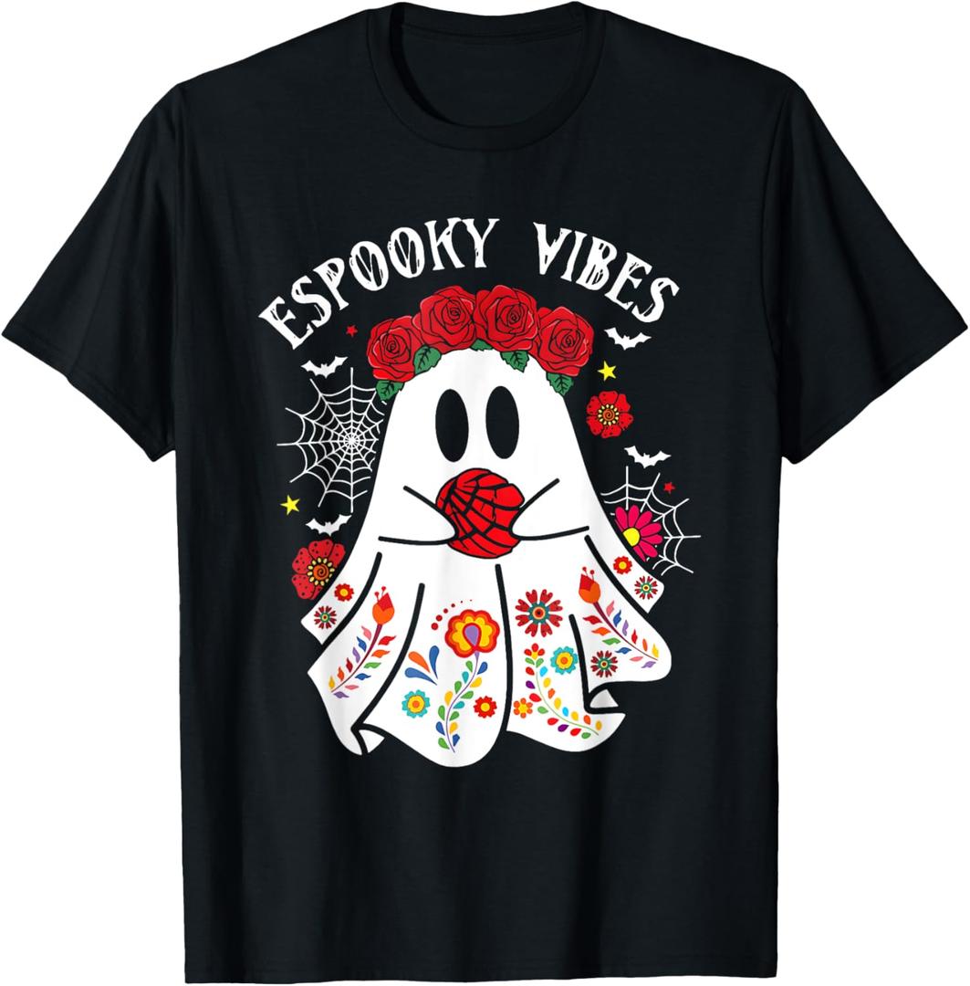 Espooky Vibes Maestra Halloween Spanish Mexican Teacher T-Shirt (Small)