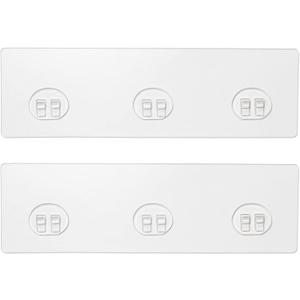 2 Pack Shower Caddy Adhesive for Replacement, Strong Transparent Adhesive for Shower Caddy Sticky Pads, No Drilling for Corner Shelf Basket, Bathroom Storage Shelves, Kitchen Racks and Soap Holder