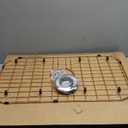 Kitchen Sink Grid Protector,Gold Sink Bottom Grate for Kitchen Sink with Strainer,26"L X 14"W Large Stainless Steel Sink Rack Protector with Center Drain Prevents Scratches,Corner Radius R:3-1/2"