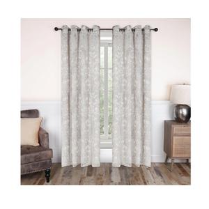 Superior Blackout Curtains, Room Darkening Window Accent for Bedroom, Sun Blocking, Thermal, Modern Bohemian Curtains, Leaves Collection, Set of 2 Panels, Rod Pocket - 52 in x 72 in, Ivory