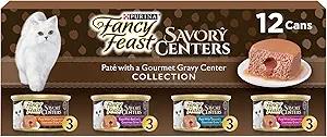 Purina Fancy Feast Savory Centers Wet Cat Food Pate Variety Pack With Chicken, Salmon, Beef, and Tuna Pate with Gravy Center - (2 Packs of 12) 3 oz. Pull-Top Cans : Pet Supplies best by: Dec 2026