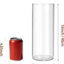 Clear Flower Vase, Non-breakable Vases, 4" W x 16" H, Acrylic Vase, Aesthetic Room Decor Cylindrical Modern Flower Vases for Table Centerpiece, Home Decor, Women Floral Arrangement Gift
