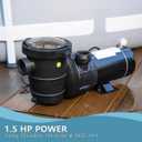 XtremepowerUS 1.5HP High Flow Pool Pump Self Prime for Above Ground Swimming Pool Spa Pump Flow 5400GPH 1.5" Large Strainer Basket Filter