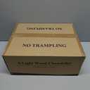 Farmhouse Antique White Wood Chandelier, 4-Lights Rustic Dining Room Light Fixture Kitchen Island Lighting, Vintage Milk Glass Globe Pendant Chandelier Hanging for Living Room Entryway