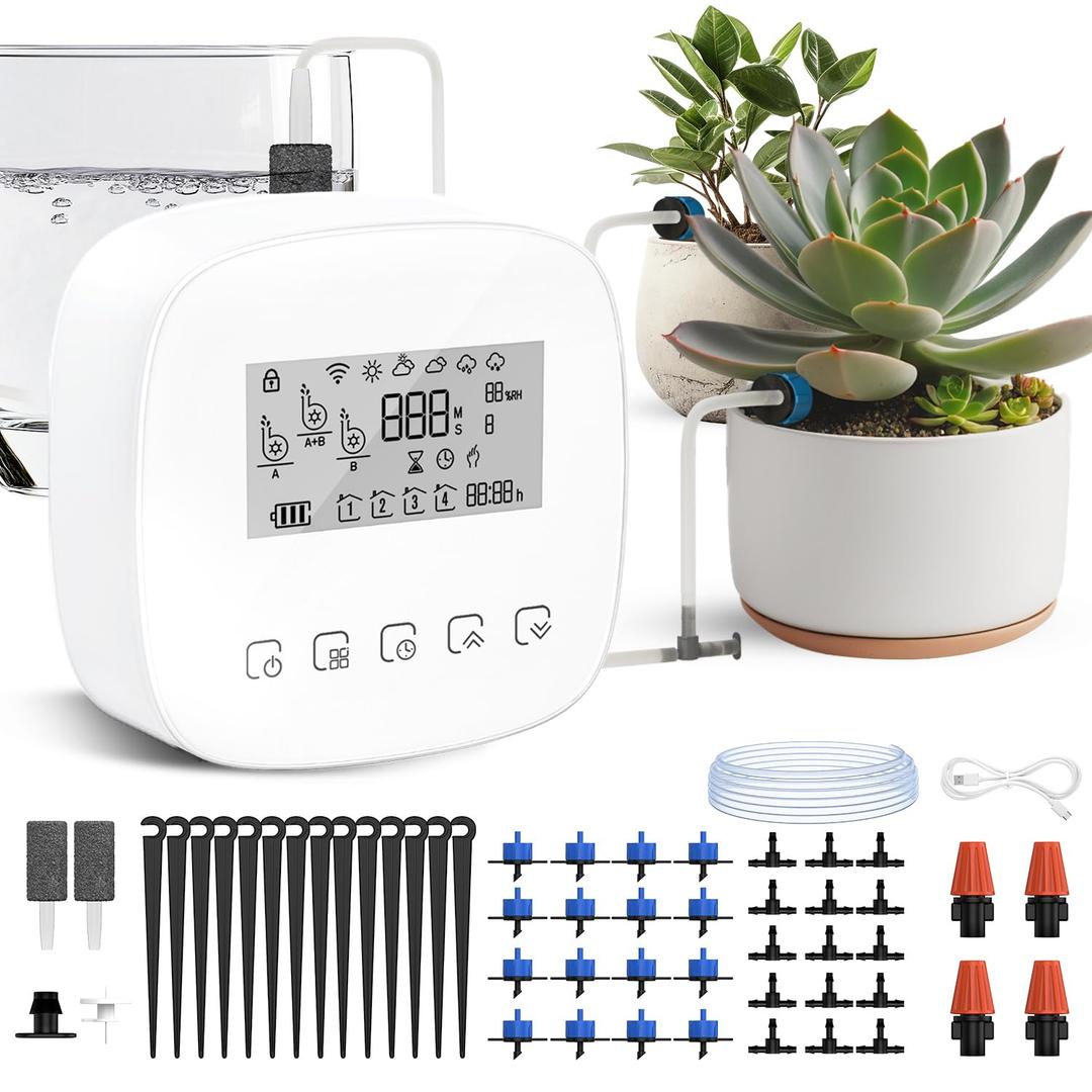 Automatic Plant Waterer Indoor Self Watering System for 20 Potted Plants,Auto Drip Irrigation System Programmable Timer & Compatible.251022