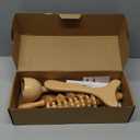 Wood Therapy Massage Tools 5-in-1 Lymphatic Drainage Massager Maderoterapia Kit Wooden Massager Body Sculpting Tools for Muscle Pain Relief, Anti-Cellulite, Body Contouring and Shaping