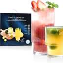 Ribbed Glassware Set of 12, Glass Cups 12 oz and 7 oz, Fluted Glassware, Stackable Glasses, Cups for Kitchen, Gift Box Set