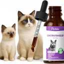 Cat Constipation Relief,Liquid Drops Laxative for Felines,100% Pure Natural Gentle Herbal Supplement,Pets Stool Softener,Promote Digestive Health,Probiotic Gut & Immune Support