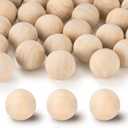 1 inch Wooden Balls, 300PCS Unfinished Round Wood Balls, 25mm Small Natural Wooden Balls for Crafts and DIY Decorative Projects
