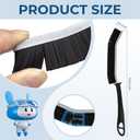 4 x Cleangor Crevice Cleaning Brushes, Scrub Brush for Hard to Reach Small Space, Home Essentials, Cleaning Supplies, Cleaning Tools for Household Use, Bathroom, Shower, Kitchen, Window, Toilet (2, Black)