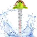 Floating Pool Thermometer, Large Display with String Easy to Read, Shatter Resistant, for Outdoor & Indoor Swimming Pools, Spas, Hot Tubs & Aquariums (Turtle)