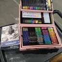 YArt Set, 168 Pack Wooden Art Stuffs, Painting Drawing Kits with 3pc Coloring Books, Oil Pastels, Watercolor Paints, Art Crafts kit, Deluxe Gift for Artist Beginners Kids Girls Boys