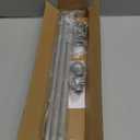 Silver Curtain Rods for Windows with Brackets,5/8 Inch Diameter Small Window Curtain Rod Adjustable 32 to 48 Inches,Easy Install Drapery Rods,Gray