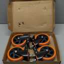 Caster Wheels Heavy Duty 5 Inch Stem Caster 2400Lbs, Threaded Stem Casters 1/2"-13 x 1(Stem Diameter 1/2", Stem Length 1"), Safety Locking Caster Set of 4, Industrial Castor Wheels for Cart,Furniture