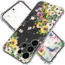 for Samsung Galaxy S25 Ultra Case [Marble Slim]+[Anti-Drop Shockproof Protective] Soft TPU Women Stylish Phone Covers 6.9 Inch (Flowers Sea)