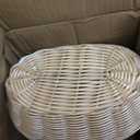 20 Pack Oval Poly Wicker Baskets 9.1 x 6 x 2.6 Inch Wicker Bread Baskets, Small Size Gift Baskets for Kitchen, Restaurant, Fruit Storage, and Food Display