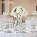 White Flowers Balls for Centerpieces: 6 PCS 15.7" Diam Flower Centerpieces for Tables in Wedding Reception Decorations Arrangement for Party Celebration Planners