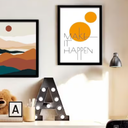 Picture Frames Black 2 Pack Solid Wood Wooden Grain Photo Frame Display Picture, Black  2\' x 1.5\'