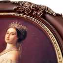 SIMON'S SHOP Oval Picture Frame 11x14, Vintage Photo Frames in Mahogany with Gold Trim, Antique Wall Picture Frames, Victorian Wall Decor