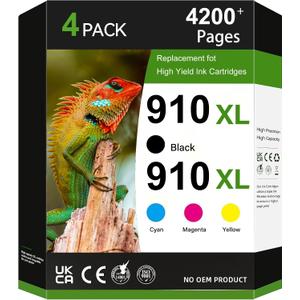 HOINKLO 910XL Ink Cartridges for HP Printers Replacement for HP 910 Ink HP 910XL Ink Cartridges Combo Pack for HP 910 Work with OfficeJet 8020 8015 8025 8010 8018 8022 8028 8030 8035 Printer