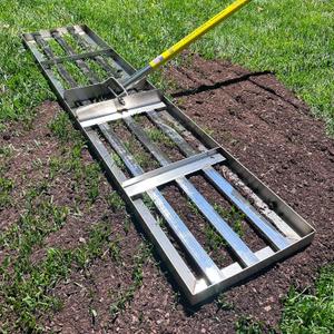 Rocklin Lawn Leveling Rake | Levelawn Tool | Level Soil or Dirt Ground Surfaces Easily | 48” x 10” Ground Plate | 78” Extra Long Handle | Stainless Steel