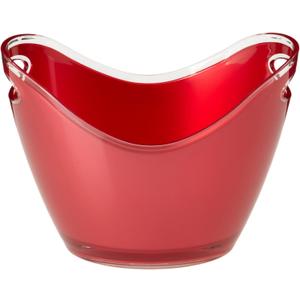 Prodyne Vino Gondola Wine Bucket, Red, 2 Bottle (10.5" x 8" x 7.75")