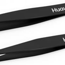 Pack of 2 2-Pack Professional Stainless Steel Tweezers for Women and Men, Precision Slant and Pointed Tip Tweezer Set for Eyebrow, Facial Hair, Splinter and Ingrown Hair Removal (Black)