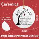 3 x Red Cardinal Christmas Ornaments - Memorial Gifts for Loss of Loved One, Memory or Remembrance Ornament for Christmas Tree, in Loving Memory Decor, Sympathy or Condolence Gifts (Family1)