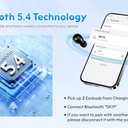 Mini Sleep Earbuds for Side Sleepers, Comfortable Fit Ultra-Light Bluetooth 5.4 Invisible Sleep Headphones, LED Display Portable Case Small Earphones for Sleep Work Sports (Black)