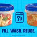 Ziploc Brand Twist n Loc Food Storage Containers, Leak Resistant Design, Small Round, 9 count