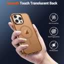 SUPFINE Magnetic for iPhone 14 Pro Case (Compatible with MagSafe) (Military Grade Drop Protection) Translucent Matte Shockproof Phone Cover,Brown