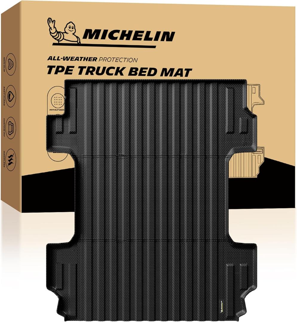 MICHELIN Truck Bed Mat for 2019-2026 Chevy Silverado/GMC Sierra 1500 6.6 FT / 79.4" Only (Not Fit Optional CarbonPro Bed), All-Weather Truck Bed Liner, Custom Fit, Durable TPE, Non-Slip