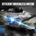 volantexrc Brushless RC Plane, 4 Channel Remote Control Airplanes with 6-Axis Gyro,3 Modes & Aerobatics, 2.4GHz Radio Controlled Aircraft for Beginners & Adults, 500Mm