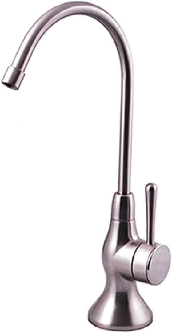 Watts Premier Top Mount Twist Air Gap Faucet with 3/8" Supply Tubing Connection for RO Reverse Osmosis Water Filtration Systems, Variable Flow Lever, Monitored Timer System, Brushed Nickel